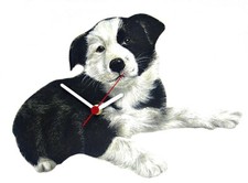 Border Collie Puppy Clock -